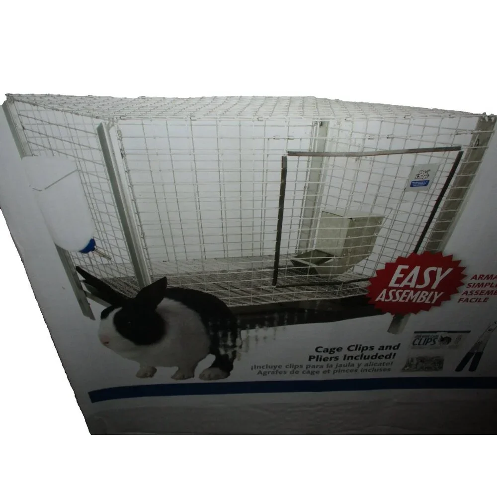 Pet Lodge Rabbit Hutch Complete Kit 24 in. x 24 in. x 16 in. Wire Mesh Cage